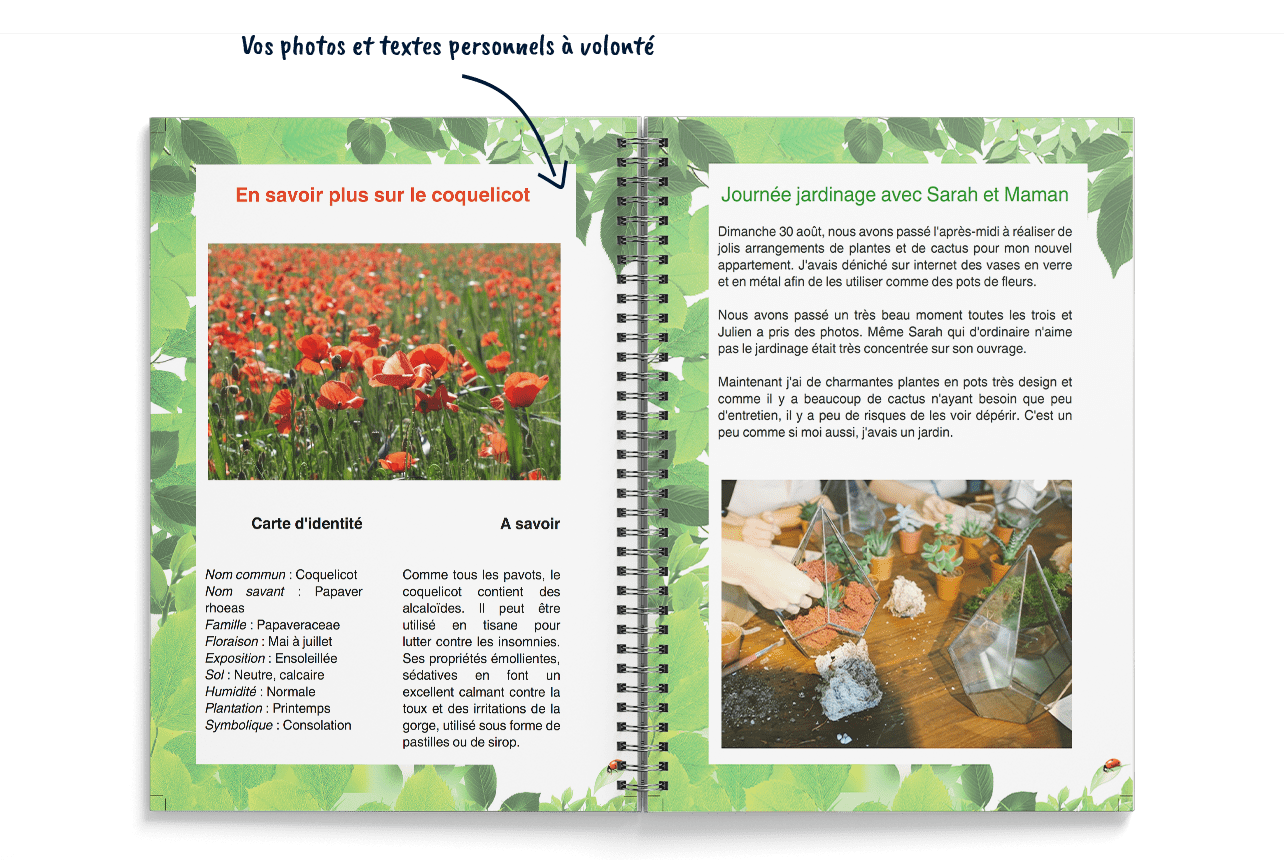 Cahier de jardinage