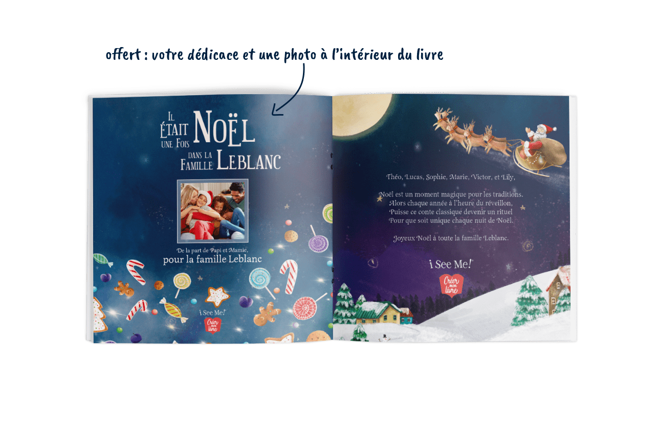 Livre personnalisé il était une fois Noël-CreerMonLivre