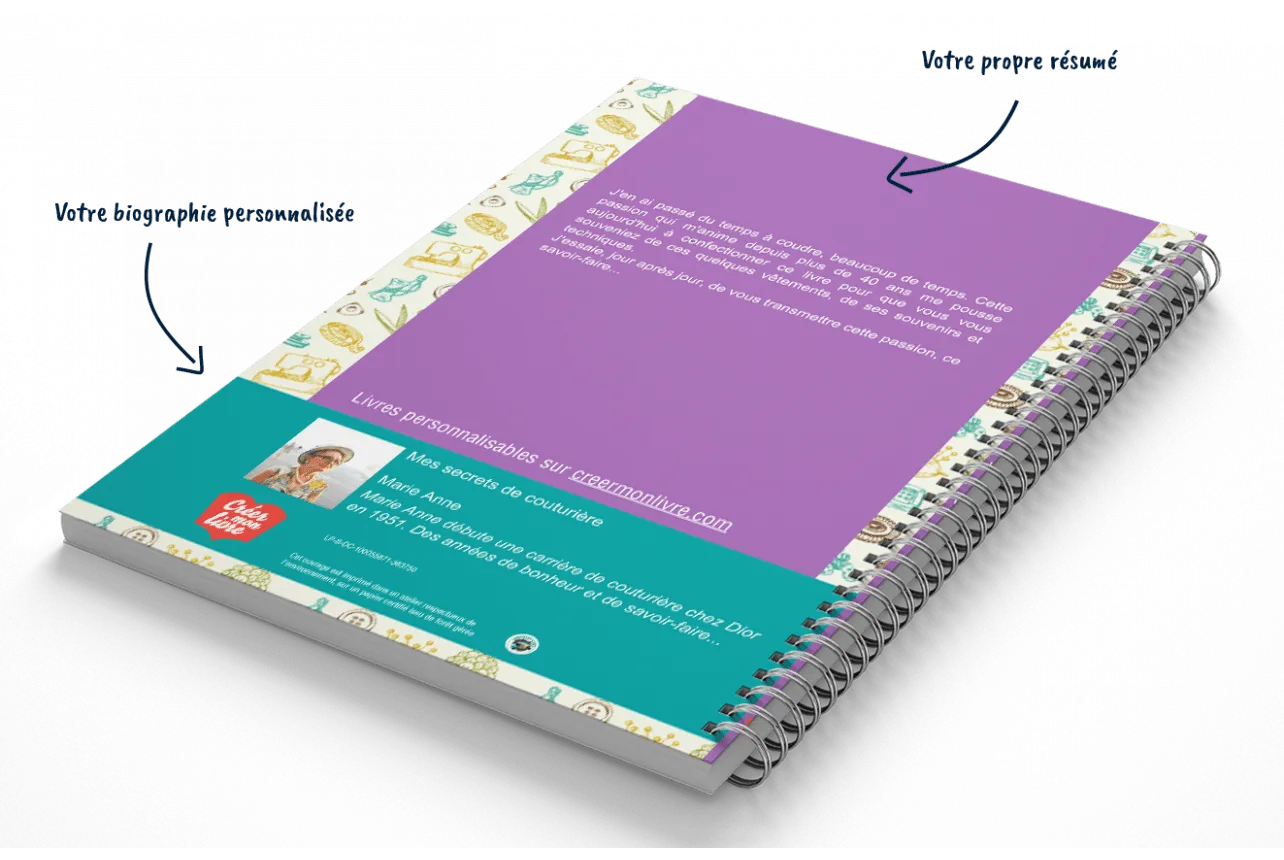 Cahier de couture - Créez mon livre